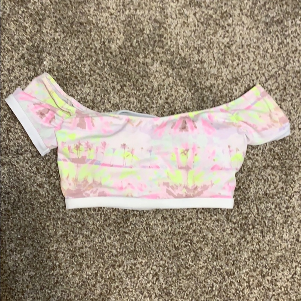Off the shoulder swim top, padded
